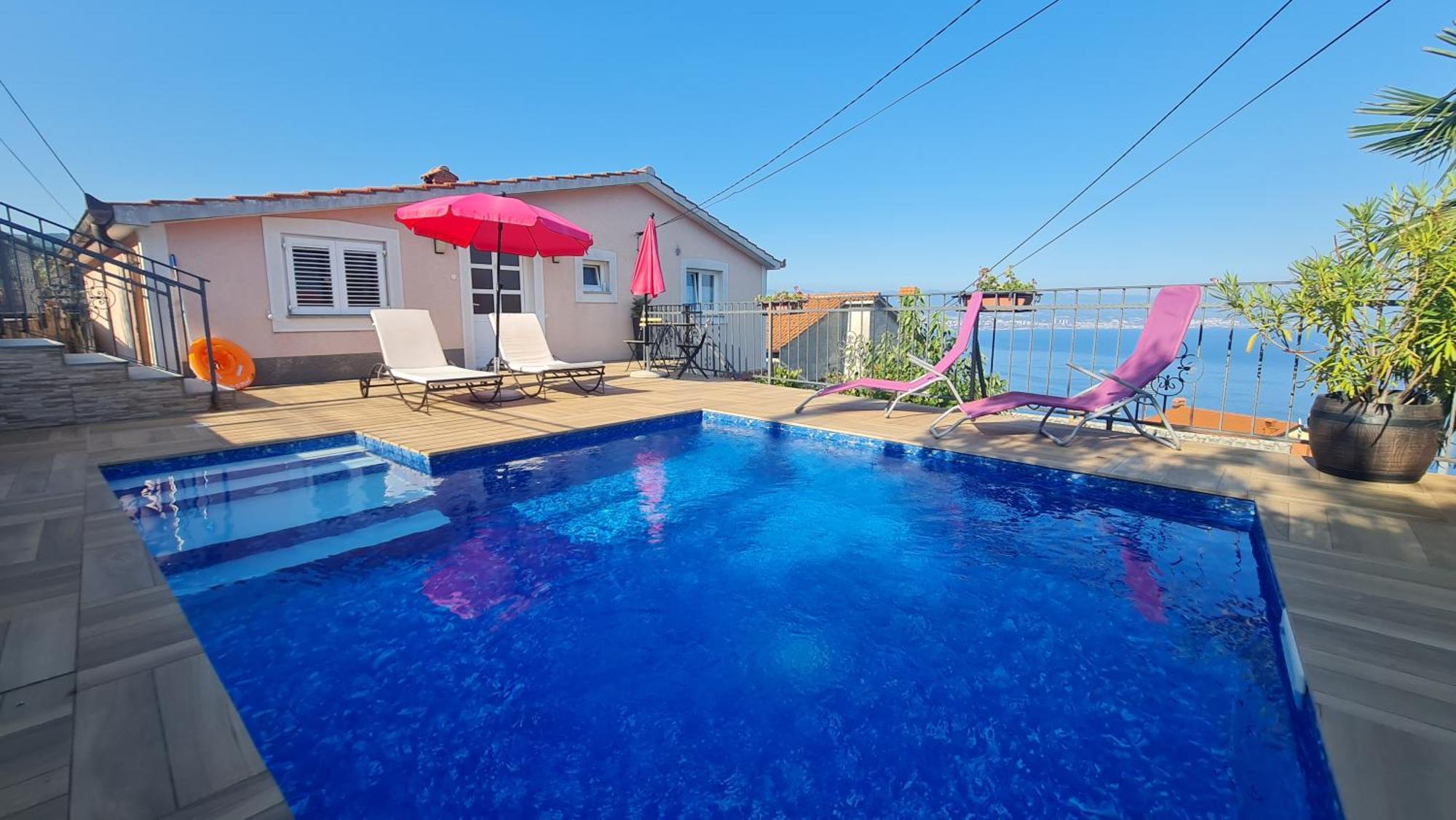 House Anastazia With Spectacular View Villa Lovran Exterior photo